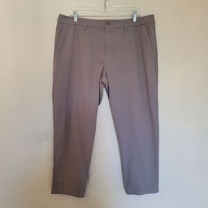 Lululemon ABC Classic Fit Trousers Men 36x26 Brown Chino Pants Warpstreme M5AR1S